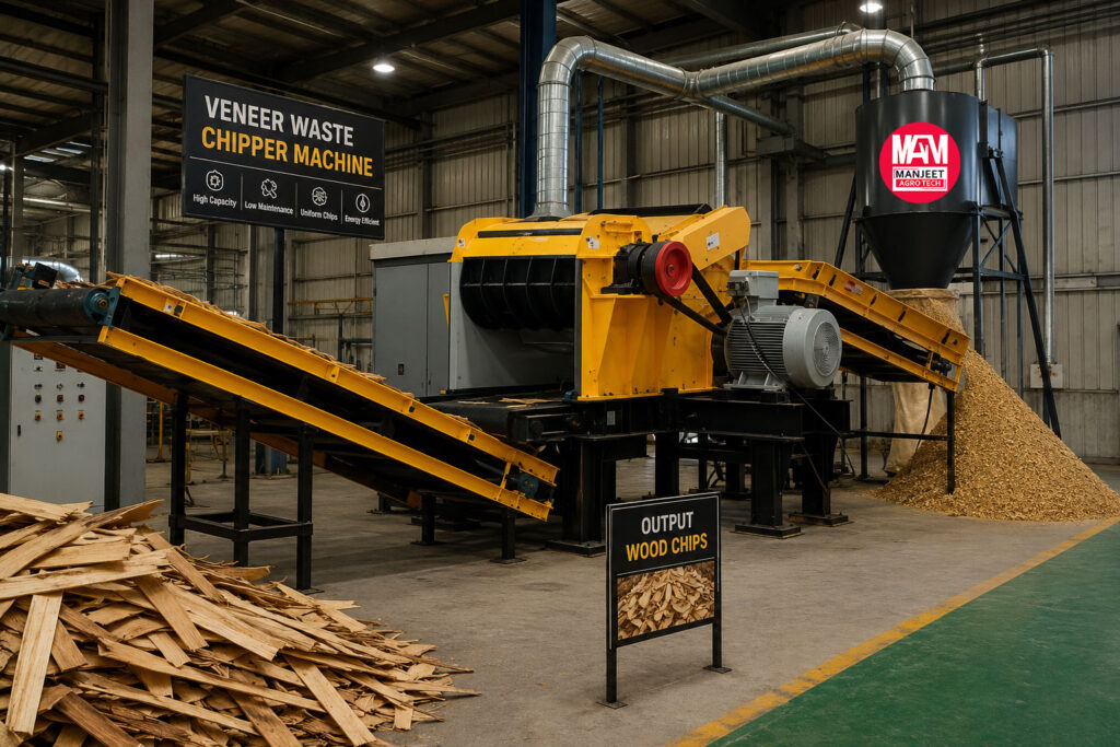 veneer waste chipper machine